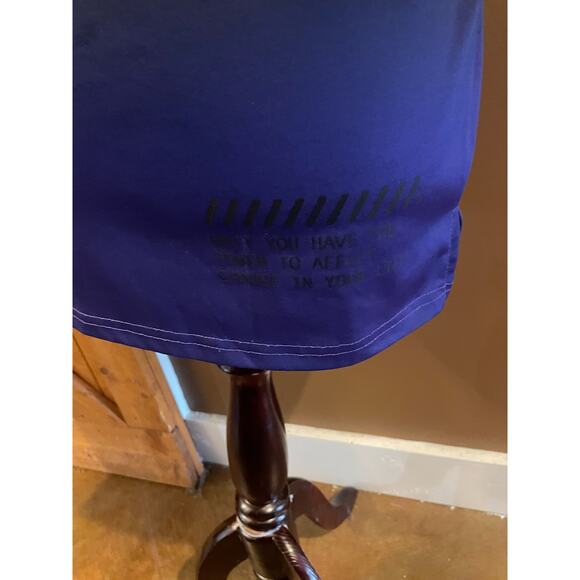 Men's Medium JUST HUSTLE Shirt Colorblock GUC Purple White Black - Picture 4 of 7